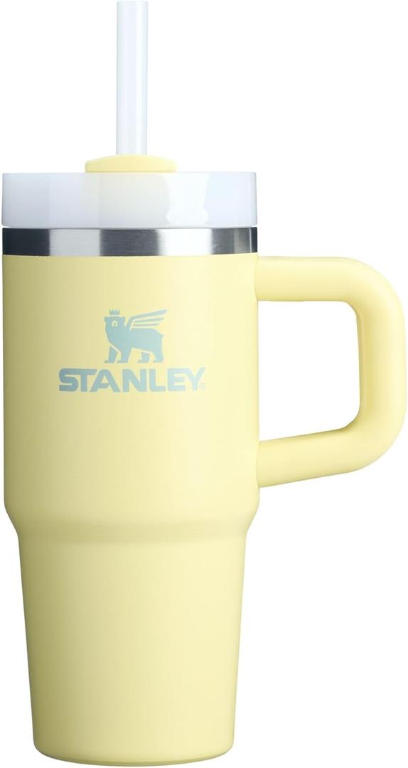 Stanley Quencher H2.0 Tumbler with Handle and Straw 14 oz | Flowstate 3-Position Lid | Cup Holder Compatible for Travel | Insulated Stainless Steel Cup | BPA-Free | Pomelo (14 Ounces)