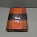 KILOCOCO Halloween Doormat 3'x5' Buffalo Plaid Rug Outdoor Rugs for Thanksgiving Washable Fall Doormats Layered Front Door Mat for Porch/Farmhouse/Entryway/Patio Orange Rugs Christmas Decor (Orange and Black)