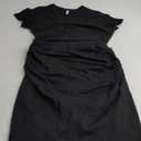 Missufe Women's Short Sleeve Ruched Casual Sundress Midi Bodycon T Shirt Dress, Size: Large
