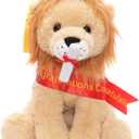 WEIGEDU Graduation Lion Stuffed Animal Plush Toy with Cap and Red Sash Gift for Kindergarten High School College Graduates 12 Inch