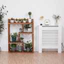 High Radiator Cover Wood Cabinet: 36 Inch Height White Small Heater Covers Horizontal Slats Modern Tall Radiators Shelf Thicken MDF Wooden Kitchen Bedroom Home Furniture for Living Room, S H36 x W30.7 x D7.5 Inch