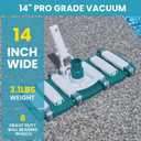 Professional 1-1/2-Inch x 30-Feet Swimming Pool Vacuum Hoses and Weighted Rotatable Handle Vacuum Head with Wheels, Perfect for Above Ground and Inground Pools
