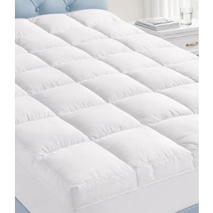 Fracho Cotton Mattress Topper, Extra Thick Pillow Top Mattress Pad, Split King