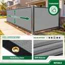 Goleray Privacy Fence Screen 6'x50' Outdoor Mesh Fencing Panels Temporary Fence Covering Privacy Shade Net Covers for Backyard Garden Pool, Light Gray