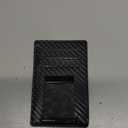 Travelambo Money Clip for Men Carbon Fiber Clip Wallet Leather Slim Minimalist Card Holder RFID Blocking (Weaved Black)