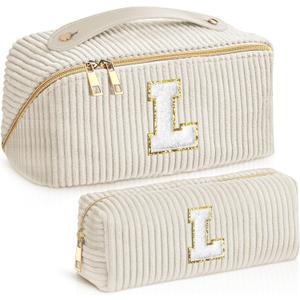 TOPEAST Travel Gifts for Women - Travel Makeup Bag, Cosmetic Bag Set Travel Toiletry Bag Birthday Gifts for Women (White L)