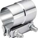 EVIL ENERGY 2.5'' Exhaust Clamp,Lap Joint Band Clamp Stainless Steel for Pipes,Mufflers,Catalytic Converters (1PCS, 2.5 inch)
