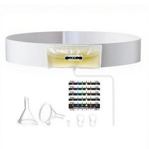 Urine Test Complete Kit  2 to 4 oz Concealed Sample Bag with Adjustable Belt,Urine Test for Hospital & Infirmary with Thermometer Stickers and Silicone Funnel (Medium)