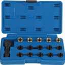 Spark Plug Thread Repair Kit, M16 x 1.25 Screw Tap Portable Carbon Steel Rethread Kit, M14x1.25 Spark Plug Thread Repair Tool