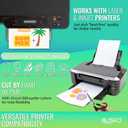 Printable Vinyl Sticker Paper - 50 Sheets 8.5x11 Sticker Paper for Inkjet Printer, Quick-Drying, Waterproof, Vivid Colors & Tear-Resistant, Easy to Cut, Cricut Compatible, DIY Sticker & Labels