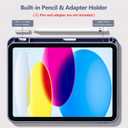 Wenlaty Compatible with iPad (A16) 11th Generation Case 11 Inch 2025, for iPad 10th Generation Case 10.9 Inch 2022 with Pencil Holder, Trifold Stand Protective Clear Back, Auto Wake/Sleep Blue Gray