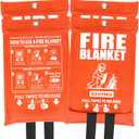 Emergency Fire Blanket 4 Pack 40"x40", Essential Fire Safety Blanket for Kitchen Home Garage Car Camping 20 Pack