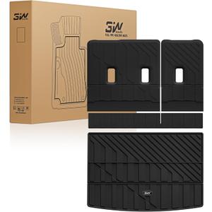 3W Cargo Liner & Seat Back Mats for 2021-2026 Chevrolet Chevy Suburban/GMC Yukon XL (Only Yukon XL, Not Fit Yukon)/Cadillac Escalade ESV (Only Escalade ESV, Not Fit Escalade)