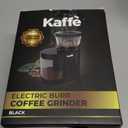 Kaffe Electric Burr Coffee Grinder (5.5oz) w/Adjustable Coarseness Settings - Flat Burr - [New Upgraded Motor ] - Precision Coffee Bean Grinder for Home Use - Black