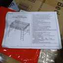 Queen Loft Bed with Desk, Metal High Loft Bed Frame with USB Charging Port, LED Lights & Anti-Tipping Anchor, Sturdy & Noise-Free Bunk Bed for Kids, Teens, Adults, Dorm (Black, Queen)