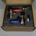 HYDRO MASTER Tankless Water Heater Service Valve Kit with Pressure Relief Valve 3/4-Inch IPS Isolator Clean Brass