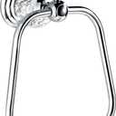 WINCASE Crystal Towel Ring, Chrome Hand Towel Holder, Silver Towel Rack Hanger for Bathroom, Towel Holder Bling Wall Mounted Decorative