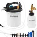 BILITOOLS 3L Brake Bleeder Vacuum Pump Kit Air Compressor, Universal One Person Pneumatic Brake System Clutch Fluid Bleeding Extractor Tool with Adapters & 1L Refilling Bottle