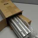 Double Curtain Rod, 1 Inch Silver Extra Long Dual Curtain Rods 72 to 144 Inch with Aluminium Modern End Cap Finial, Adjustable Heavy Duty Window Treatment Rod, Telescopic Metal Double Drapery Pole Set