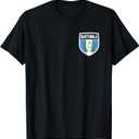Guatemala Shield Logo T-Shirt Guatemalan Flag Patch Badge T-Shirt,Large