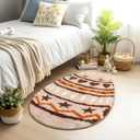 Dunzy Easter Bathroom Rug 20 x 30 Inch Easter Egg Rug Bath Mat Vintage Spring Bathroom Decor Soft and Absorbent Non Slip Cute Bath Mat for Bedroom Living Room Outdoor Home Party Decor