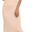 Summienlink Women's Full Slip for Under Dresses Sexy Long Sleeveless Nightgown Cami Dress (Nude, Small)