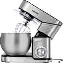 CUSIMAX Stand Mixer 5-QT Tilt-Head Food Mixer Kitchen Electric Mixer with Dough Hook, Wire Whip & Beater for Daily Use