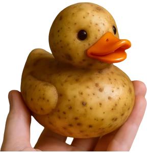 Potato Duck - Vegetable Duck Figurine, Funny Vegetable Ducks Statue Resin Veggie Ducks Gifts for Dashboard Home Office Desktop Car Accessories