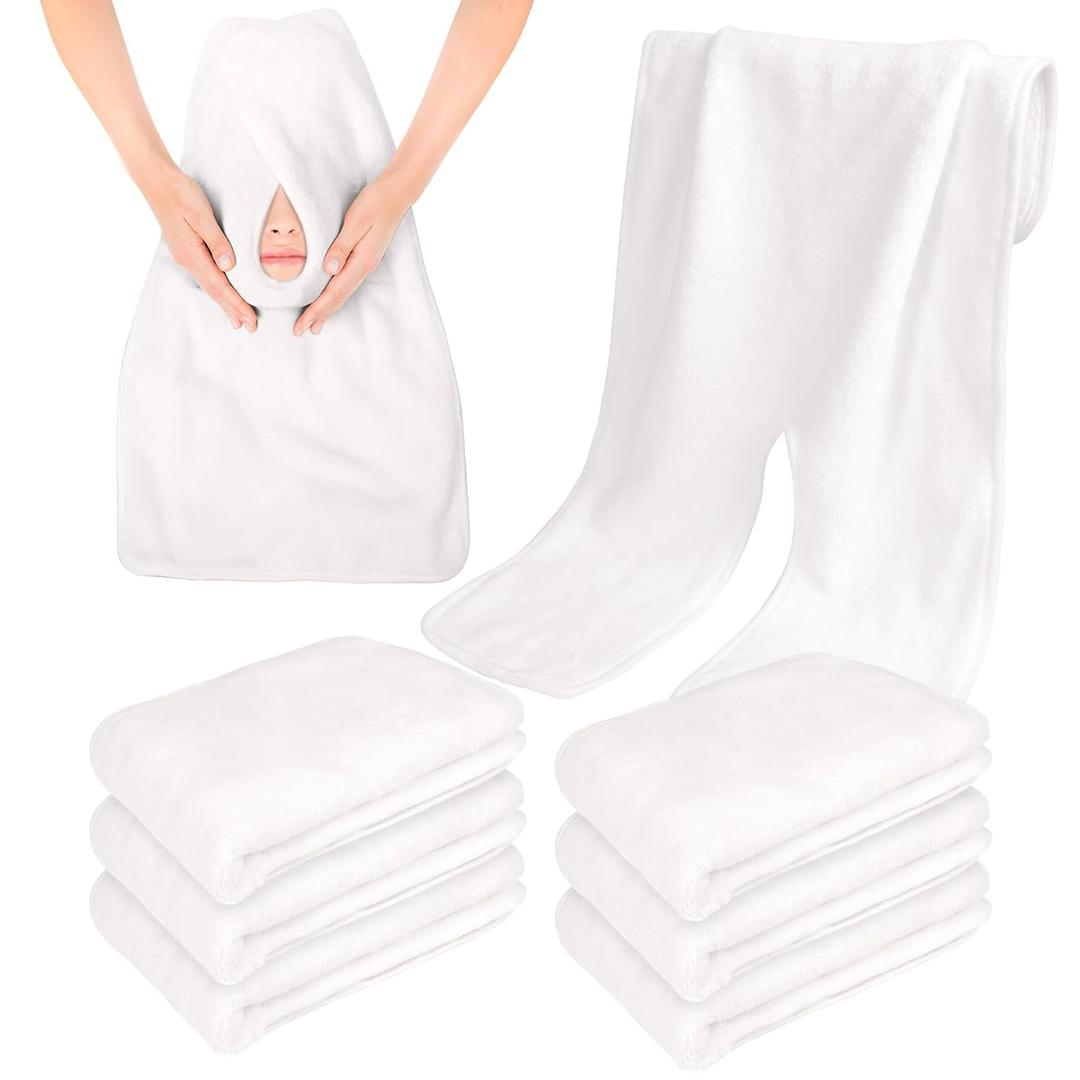 6 Pack Facial Towels for Estheticians Soft, Spa Towels for Facial, Comfortable Extra Thick Massage Face Towels, Professional Esthetician Equipment (White)