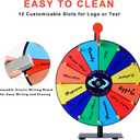 12 Slots Prize Wheel,12 Inch Prizes Spinner with Stand and Heavy Duty Base,Ruleta De Premios,Spin The Wheel for Fortune Spinning Game Carnival & Engaging Home Parties,Tradeshow.
