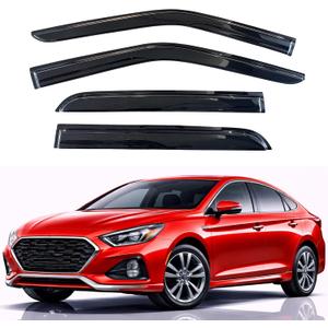 KPY Rain Guards Fit for 2015-2019 Hyundai Sonata, Out-Channel Window Visors Vent Wind Deflectors 4PC, Car Accessories for 15-19 Sonata