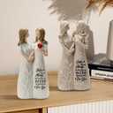 Sister Gift for Women Resin Sister Figurines for Women Bestie Friendship Christmas & Birthday Gift (White)