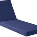 Codi Outdoor Lounge Chair Cushion, Chaise Cushions for Patio Furniture, Double Waterproof Fabric for Pool, 72 x 22.5 x 3.5 Inch 1PK Midnight Blue
