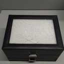 Dajasan Watch Box, Watch Case for Men, 8 Slot Watch Display Case, 3 Layers Large Sunglass Storage Organizer for Watch, Ring, Jewelry, Gift Idea, PU Leather (Black)