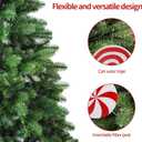 RINOLY 12 PCS Candy Cane Christmas Decorations,8 in Large Double Sided Peppermint Christmas Decorations Tree Ornaments,Plastic Candy Cane Ornaments for Tree Topper Home Vase Xmas Decor