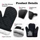 Funny Women Men Cooking and Baking BBQ Kitchen Gadgets with Heat Resistant Silicone Non-Slip, This Sxxt is Going to be Delicious Oven Mitts Set of 2, Gifts for Bake Lover Mom Dad Friends Chef