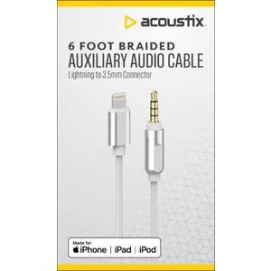 Acoustix™ 3.5mm to Apple Lightning Braided Auxillary Cable