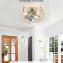 20" Low Profile Caged Ceiling Fan with Light and Remote