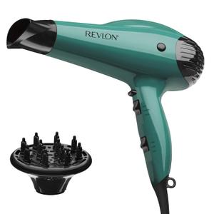 Revlon Volume Booster Hair Dryer | 1875W for Voluminous Lift and Body, (Green) (2 Piece Set)