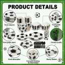 Soccer Party Supplies for 10 114 Pcs Set with Dinner & Dessert Plates, Cups, Napkins, Cutlery, Straws, Popcorn Boxes & Snack Trays | Disposable Sports Birthday Party Tableware