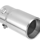 Motoforti Universal Muffler Exhaust Car Exhaust Muffler Tip Tailpipe, 2.75 Inch Inlet 3 Inch Outlet, Exhaust Pipe, Stainless Steel, Silver Tone, 1 Pcs