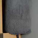 HOMBYS Extra Large Recliner Leg Pillow, Sherpa Foam Foot Rest for Sleeping Rest, Wave Shape Recliner Cushion, Multipurpose Footrest Extender, Back & Lumbar Pillow for Recliner Bed Sofa, (Grey)