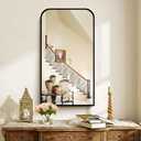COFENY Bathroom Mirror, 20x36 inch Black Rectangle Wall Mounted Mirror with Thin Frame, Bathroom Vanity Mirrors for Over Sink, Entryway, Living Room, Bedroom