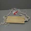 DICHA Handmade Macrame Newborn Photography Props with 2 Backdrop Clips-Baby Swing Photo Shoot AccessoryWooden Newborn Photoshoot Props-Cream Rope with White Wood 0-1 Month