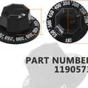 1190573 Thermostat Stove Knob Dial - Off/200-550F Replacement Part Control Compatible with Southbend Range Oven Kitchen Burner Accessories 2PCS