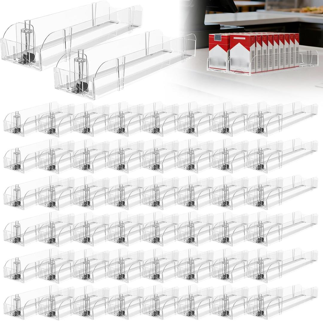 31Pack Automatic Pusher Display Rack, Store Display Shelf and Case Stand, Space Saving Organizer for Retail Stores and Supermarkets