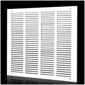 16"x16" Duct Opening Return Air Grille,Air Return Vent Cover Grill for Sidewall and Ceiling,Solid Steel AC Vent Cover HVAC Cold Air Intake Grille Without Filter House,Outer Dimension:17.75WX17.75"H