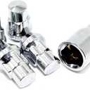 Set of 4 Veritek 12x1.25mm 1.40 Inch Chrome Acorn Bulge Tuner Socket Style Wheel Locks for Nissan Infiniti Subaru Aftermarket Custom Wheels and Select Factory Wheels