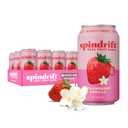 Spindrift Soda "Strawberry Shortcake" Strawberry Vanilla Soda with Real Squeezed Fruit 12 Pack Case (BB-04/07/26)