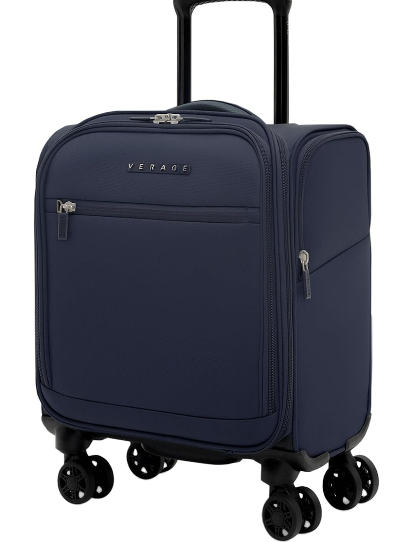 Verage Under Seat Luggage with Wheels, Softside Small Suitcase Spinner Carry On Luggage Bags for Airlines Airplanes Short Trip Men Women (Navy, 14-Inch Underseat) Verage Under Seat Luggage with Wheels, Softside Small Suitcase Spinner Carry On Luggage Bags for Airlines Airplanes Short Trip Men Women (Navy, 14-Inch Underseat)
